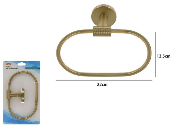 Porta Asciugamani Ad Anello In Acciaio Oro Accessorio Da Bagno Portasciugamano 87932
