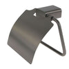 Porta Rotolo Carta Igienica Parete Stilizzato Acciaio Con Copertura Grigio Bagno 87941