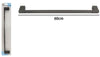 Porta Asciugamano Lungo 60cm A Parete Stilizzato Acciaio Grigio Accessorio Bagno 87944