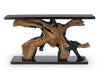 Consolle Sherwood con struttura interna in radici di Teak, per interno