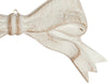 Biscottini Decoro a forma di fiocco in legno finitura bianco anticato L21xPR2xH9 cm Made in Italy