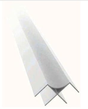 Terminale angolare argento cm. 277 per finitura pannello dogato