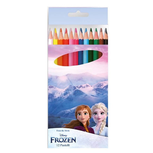 Set 12 Pastelli Matite Colorate Colori Frozen Disegno Scuola Bambine Cancelleria 953452