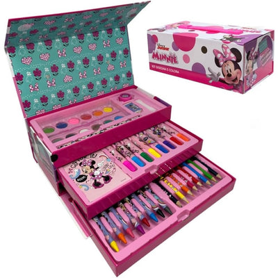 Set Da Colorare Valigetta Con Colori Bambine Minnie Cassetti Kit Disegno Pittura 951724