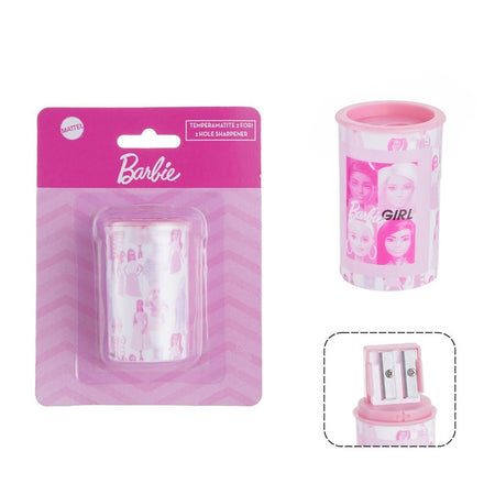 Temperamatite Rotondo A 2 Fori Barbie Con Serbatoio Per Scuola Casa Bambine 961174