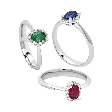 GIORGIO VISCONTI ANELLO IN ORO BIANCO, DIAMANTI E PIETRA ZAFFIRO