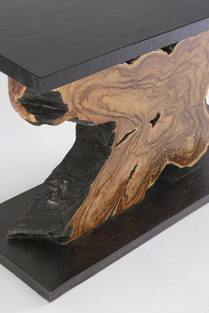Consolle "Sherwood" con struttura interna in radici di Teak, per interno