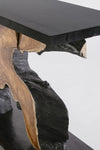 Consolle Sherwood con struttura interna in radici di Teak, per interno