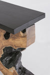 Consolle Sherwood con struttura interna in radici di Teak, per interno