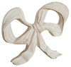 Biscottini Decoro a forma di fiocco in legno finitura bianco anticato L14xPR1,5xH10 cm Made in Italy