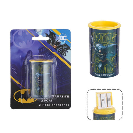 Temperamatite Rotondo A 2 Fori Batman Con Serbatoio Per Scuola Casa Bambini 961259