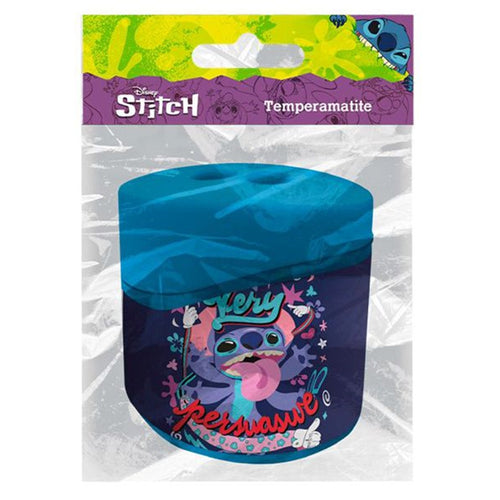 Temperamatite Ovale A 2 Fori Con Serbatoio Stitch Cancelleria Scuola Bambini 960504