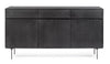 Mobile credenza Widald in mdf-legno di frassino, gambe in acciaio, per interno