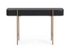 Consolle Darcy con struttura in acciaio, piani in vetro, da 120 x 40 x 73h cm