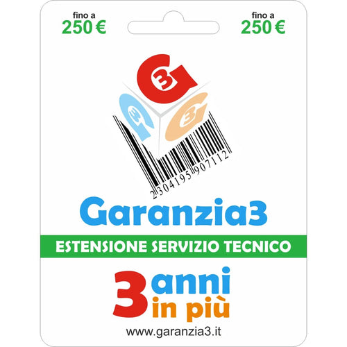 Garanzia 3 Estensione del Servizio Tecnico Fino a 250,00 Euro - Garanzia3