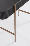 Consolle Darcy con struttura in acciaio, piani in vetro, da 120 x 40 x 73h cm