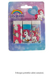 Set 3 Pz Gomme Per Cancellare Magico Unicorno Per Scuola Regalo Festa Bambine 737984