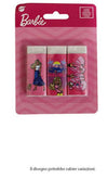 Set 3 Pz Gomme Per Cancellare Barbie Cancelleria Per Scuola Regalo Festa Bambine 961044