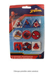 Kit Gomme Per Cancellare 9pz Sagomate Tema Spiderman Cancelleria Per Bambini Scuola 955326