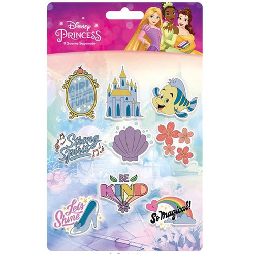 Kit Gomme Per Cancellare 9pz Sagomate Tema Principesse Cancelleria Bambine Scuola 955357