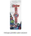 Set 2 Pz Matite Con Gomma Rotonda Grafica Avengers Cancelleria Scuola Bambini 960634