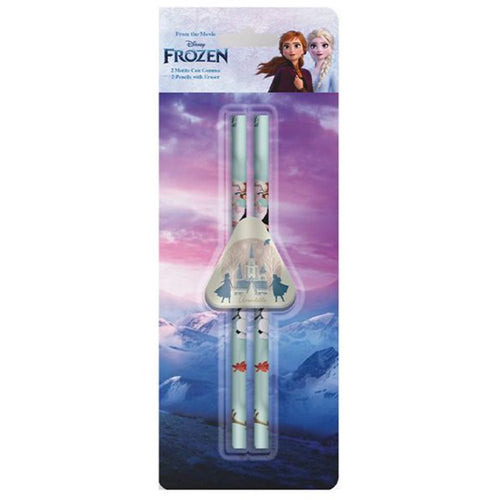Set 2 Pz Matite Con Gomma Triangolare Grafica Frozen Cancelleria Scuola Bambine 960658