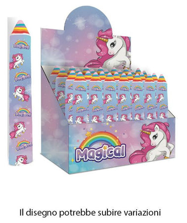 Set 24pz Gomma Per Cancellare A Forma Di Matita Gigante Unicorno Regalo Bambine 737960