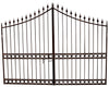 Biscottini Cancello in ferro pieno finitura anticata L350xPR10xH288 cm. Made in Italy