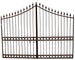Biscottini Cancello in ferro pieno finitura anticata L350xPR10xH288 cm. Made in Italy