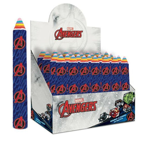 Set 24pz Gomma Per Cancellare A Forma Di Matita Gigante Avengers Regalo Bambini 960931