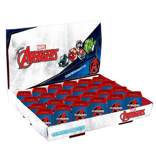 Set 24pz Temperamatite In Latta Quadrato Doppio Foro Avengers Scuola Regali Bambini 961372