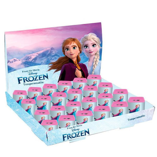 Set 24pz Temperamatite In Latta Quadrato Doppio Foro Frozen Scuola Regali Bambine 961396