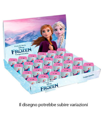 Set 24pz Temperamatite In Latta Quadrato Doppio Foro Frozen Scuola Regali Bambine 961396
