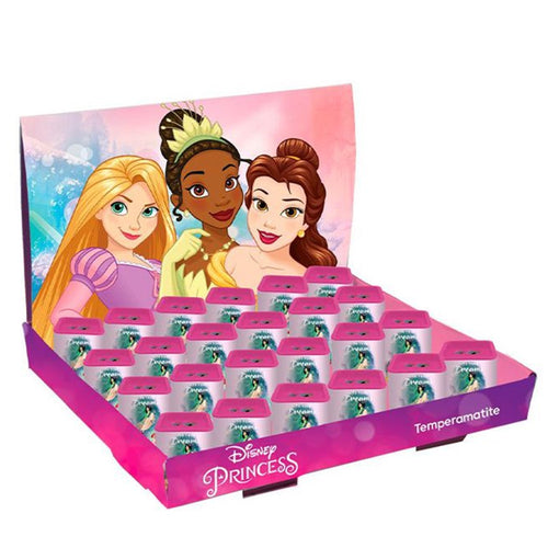 24pz Temperamatite Latta Quadrato Doppio Foro Principesse Scuola Regali Bambine 961426