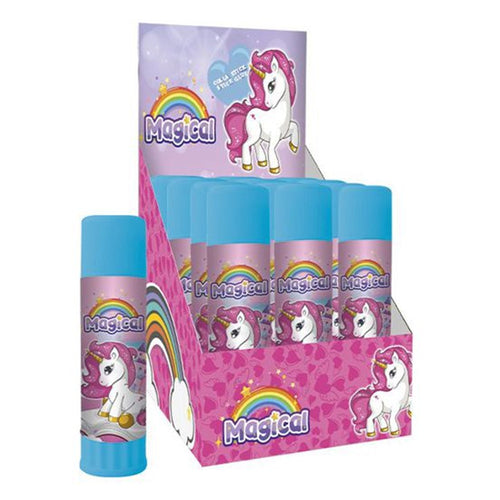 Set 12 Pz Colla Stick Da 25gr Grafica Unicorno Per Scuola Regali Feste Bambine 738936