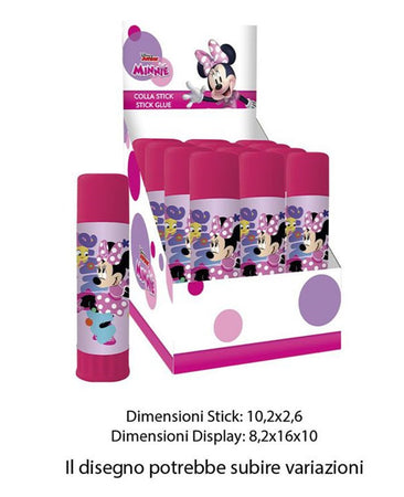 Set 12 Pz Colla Stick Da 25gr Grafica Minnie Per Scuola Regali Feste Bambine 964533