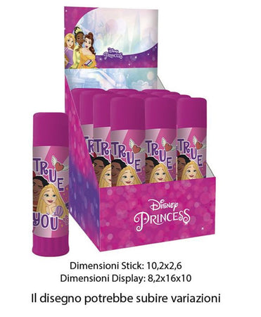 Set 12 Pz Colla Stick Da 25gr Grafica Principesse Per Scuola Regali Feste Bambine 964540