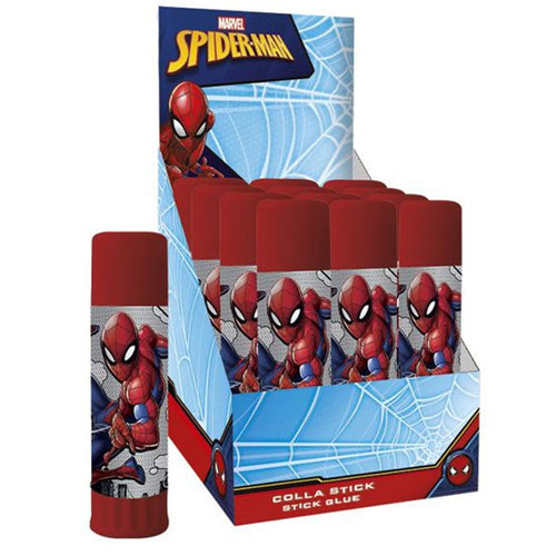 Set 12 Pz Colla Stick Da 25gr Grafica Spiderman Per Scuola Regali Feste Bambini 964557