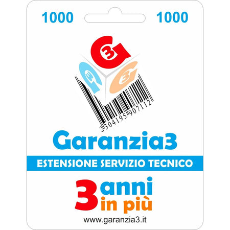 Garanzia 3 Estensione del Servizio Tecnico Fino a 1.000,00 Euro - Garanzia3