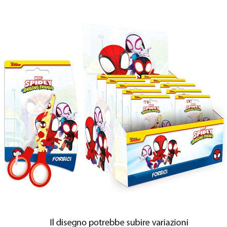 Set 24pz Forbici Scuola Decoro Spidey Per Scuola Tempo Libero Cancelleria Bambini 961549