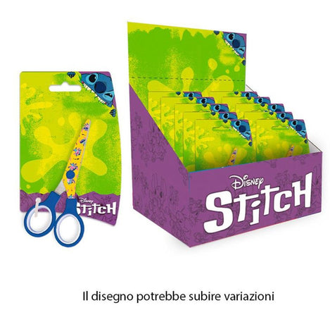 Set 24pz Forbici Scuola Decoro Stitch Per Scuola Tempo Libero Cancelleria Bambini 961556