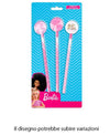 Set 3 Pz Matite Con Gomma Tema Barbie Accessori Per Disegno Scuola Bambine 955548
