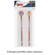 Kit 2pz Matite Con Gomma Rotonda Grafica Avengers Per Disegno Scuola Bambini 960733