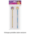 Kit 2pz Matite Con Gomma Rotonda Grafica Principesse Per Disegno Scuola Bambine 960788