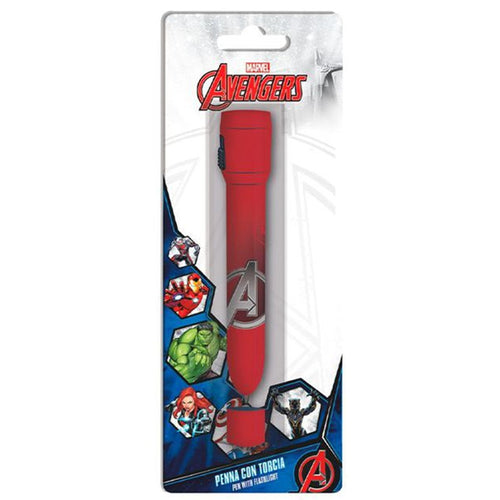 Penna Con Torcia Grafica Avengers Accessori Per Scuola Regalo Feste Bambini 953124