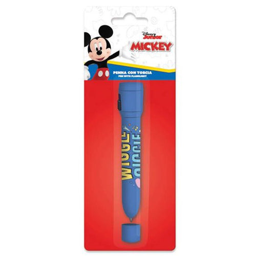 Penna Con Torcia Grafica Topolino Accessori Per Scuola Regalo Feste Bambini 953131