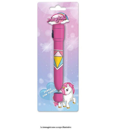 Penna Con Torcia Grafica Magico Unicorno Accessori Per Scuola Regalo Feste Bambine 735577