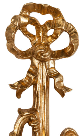 Biscottini Fregio in legno finitura foglia oro anticato L17xPR3,5xH73 cm Made in Italy