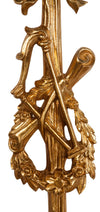 Biscottini Fregio in legno finitura foglia oro anticato L17xPR3,5xH73 cm Made in Italy