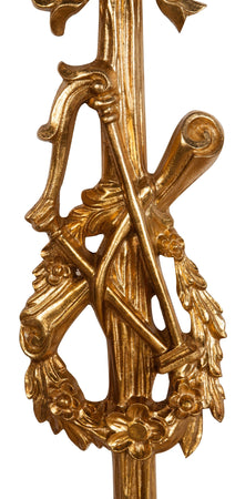Biscottini Fregio in legno finitura foglia oro anticato L17xPR3,5xH73 cm Made in Italy